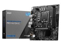 Mainboard MSI Intel H610 LGA1700 Micro-ATX Memory DDR5 Memory slots 2 1xPCI-Express 1x 1xPCI-Express 16x 1xM.2 1x15pin D-sub 1xHDMI 4xUSB 2.0 2xUSB 3.2 1xPS/2 1xRJ45 3xAudio port PROH610M-E
