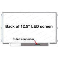 LCD ekrāns 12.5" 1366x768 slim B/R 40pin (side brackets) 'A' klase