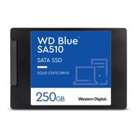 SSD WESTERN DIGITAL Blue SA510 250GB SATA 3.0 Write speed 440 MBytes/sec Read speed 555 MBytes/sec 2,5" TBW 100 TB MTBF 1750000 hours WDS250G3B0A