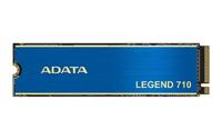 SSD ADATA LEGEND 710 512GB M.2 PCIE NVMe 3D NAND Write speed 1000 MBytes/sec Read speed 2400 MBytes/sec TBW 130 TB MTBF 1500000 hours ALEG-710-512GCS