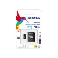 ADATA   Premier UHS-I   16 GB   MicroSDHC   Flash memory class 10   SD adapter AUSDH16GUICL10-RA1