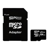 Silicon Power   Elite UHS-I   64 GB   MicroSDXC   Flash memory class 10   SD adapter SP064GBSTXBU1V10SP