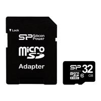 Silicon Power   32 GB   MicroSDHC   Flash memory class 10   SD adapter SP032GBSTH010V10SP
