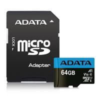 ADATA   Premier   UHS-I   64 GB   MicroSDXC   Flash memory class 10   Adapter AUSDX64GUICL10A1-RA1