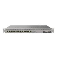 Mikrotik Wired Ethernet Router RB1100AHx4 Dude Edition, 1U Rackmount, Quad core 1.4GHz CPU, 1 GB RAM, 128 MB, 60GB M.2 SSD included, 13xGigabit LAN, 1xSerial console port RS232, 2x SATA3 ports, 2xM.2 slots, PCB Temperature and Voltage Monitor (CAPsMAN, Monitor Devices, Shows Historical Data, Can Write Messeges), IP20, RouterOS L6   Wired Ethernet Router   RB1100AHx4 Dude Edition   No Wi-Fi   Mbit/s   10/100/1000 Mbit/s   Ethernet LAN (RJ-45) ports 13   Mesh Support No   MU-MiMO No   No mobile broadband   Antenna type   12 month(s) RB1100Dx4