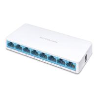 Mercusys   Switch   MS108   Unmanaged   Desktop   10/100 Mbps (RJ-45) ports quantity 8   1 Gbps (RJ-45) ports quantity   SFP ports quantity   PoE ports quantity   PoE+ ports quantity   Power supply type External   month(s) MS108