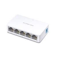 Mercusys   Switch   MS105   Unmanaged   Desktop   10/100 Mbps (RJ-45) ports quantity 5   1 Gbps (RJ-45) ports quantity   SFP ports quantity   PoE ports quantity   PoE+ ports quantity   Power supply type External   month(s) MS105