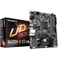 Gigabyte   H410M H V2 1.0 M/B   Processor family Intel   GB   Processor socket LGA1200   DDR4 DIMM   Memory slots 2   Supported hard disk drive interfaces SATA, M.2   Number of SATA connectors 4   Chipset Micro ATX   Intel H   Memory clock speed  MHz   Processor frequency  MHz H410M H V2