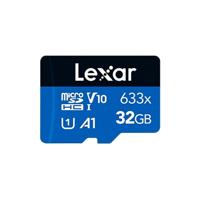 Lexar   Memory card   LMS0633032G-BNNNG   32 GB   microSDHC   Flash memory class UHS-I Class 10   Adapter LMS0633032G-BNNNG
