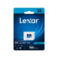 Lexar 64GB High-Performance 633x microSDHC UHS-I, up to 100MB/s read 20MB/s write   Lexar   Memory card   LMS0633064G-BNNNG   64 GB   microSDXC   Flash memory class UHS-I LMS0633064G-BNNNG