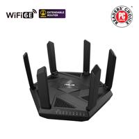 Wifi 6 802.11ax Tri-band Gigabit Gaming Router   RT-AXE7800   802.11ax   574+4804+2402 Mbit/s   10/100/1000 Mbit/s   Ethernet LAN (RJ-45) ports 4   Mesh Support Yes   MU-MiMO Yes   No mobile broadband   Antenna type External   month(s) 90IG07B0-MU9B00