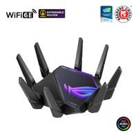 Wifi 6 802.11ax Quad-band Gigabit Gaming Router   ROG GT-AXE16000 Rapture   802.11ax   1148+4804+4804+48004 Mbit/s   10/100/1000 Mbit/s   Ethernet LAN (RJ-45) ports 4   Mesh Support Yes   MU-MiMO Yes   No mobile broadband   Antenna type External/Internal   1xUSB 3.2, 1x USB 2.0   month(s) 90IG06W0-MU2A10