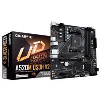 Gigabyte   A520M DS3H V2   Processor family AMD   Processor socket AM4   DDR4 DIMM   Memory slots 2   Number of SATA connectors 4   Chipset AMD A520   Micro ATX A520M DS3H V2