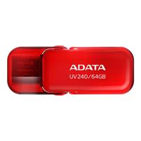 ADATA   USB Flash Drive   UV240   64 GB   USB 2.0   Red AUV240-64G-RRD