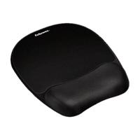 Fellowes   Mouse pad with wrist pillow   202 x 235 x 25.4 mm   Black 9176501