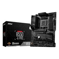 MSI   B550-A PRO   Processor family AMD   Processor socket AM4   DDR4 DIMM   Memory slots 4   Supported hard disk drive interfaces SATA, M.2   Number of SATA connectors 6   Chipset AMD B550   ATX B550-A PRO
