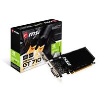 MSI GT 710 2GD3H LP NVIDIA 2 GB GeForce GT 710 DDR3 PCI Express 2.0 x16 (uses x8) HDMI ports quantity 1 Memory clock speed 1600 MHz DVI-D ports quantity 1 VGA (D-Sub) ports quantity 1 Processor frequency 954 MHz GT 710 2GD3H LP